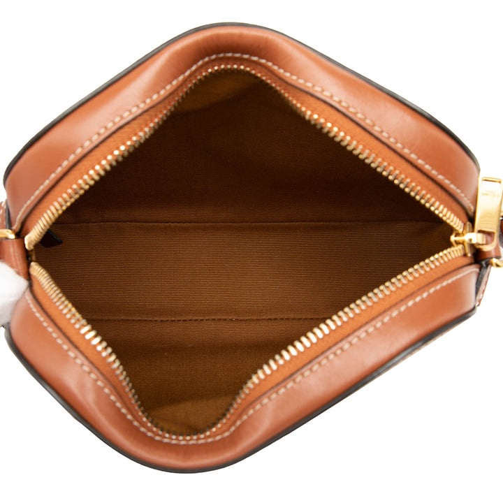 Triomphe Sac caméra Petit Triomphe enduite Marron