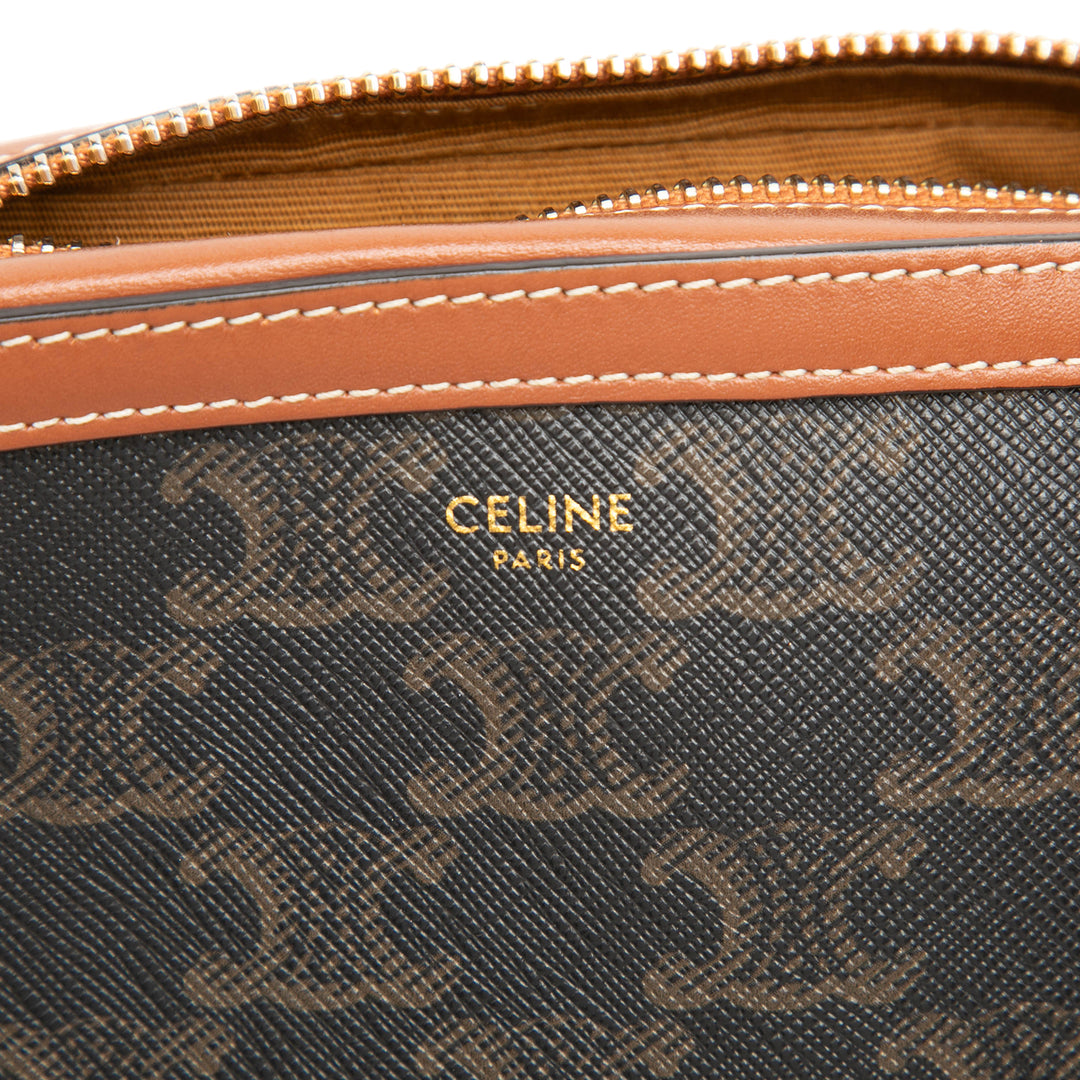 Triomphe Sac caméra Petit Triomphe enduite Marron