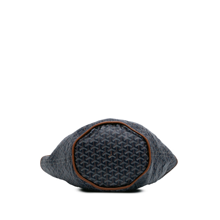 Goyardine Reversible Belharra Tote Blue - Gaby Paris