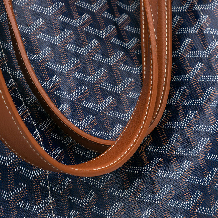 Goyardine Reversible Belharra Tote Blue - Gaby Paris