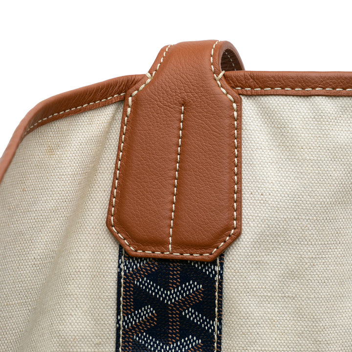 Goyardine Reversible Belharra Tote Blue - Gaby Paris