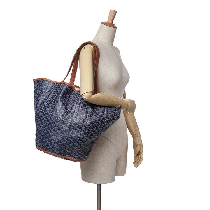 Goyardine Reversible Belharra Tote Blue - Gaby Paris
