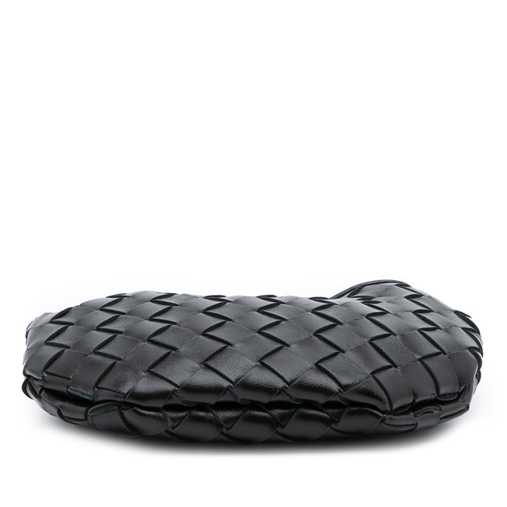 Baby Lambskin Intrecciato Sardine Black - Gaby Paris