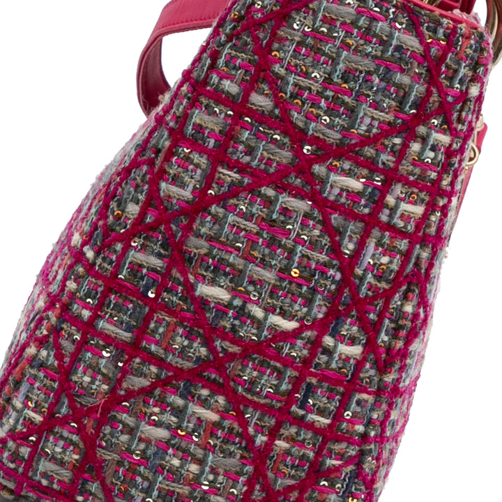 Medium Tweed Macrocannage Lady Dior Pink - Gaby Paris