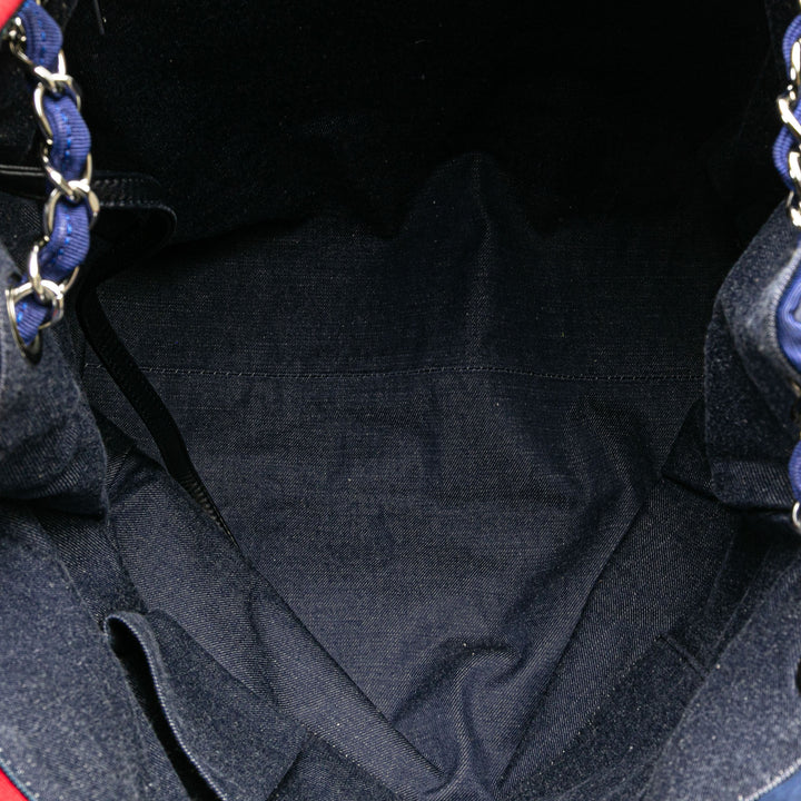 Paris Venice CC Canvas Mariniere Chain Tote Blue - Gaby Paris