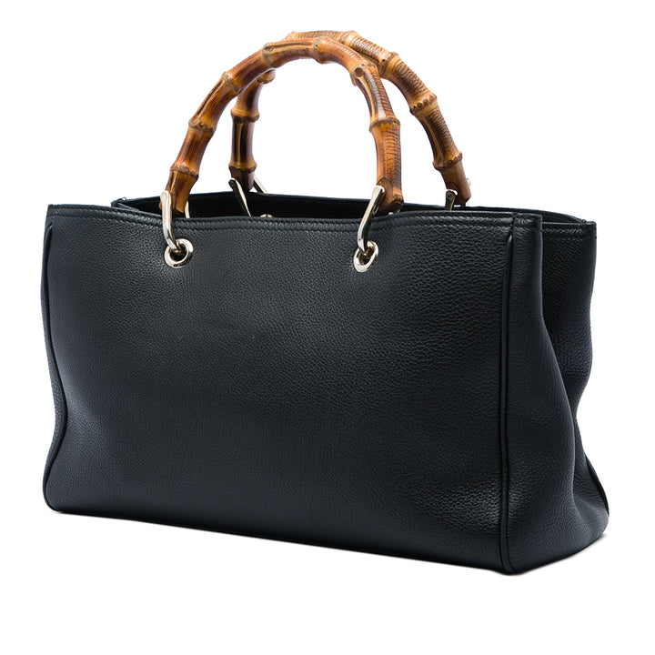 Bamboo Cabas Moyen Cuir de veau Noir