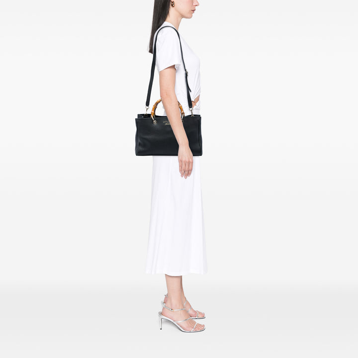 Bamboo Cabas Moyen Cuir de veau Noir