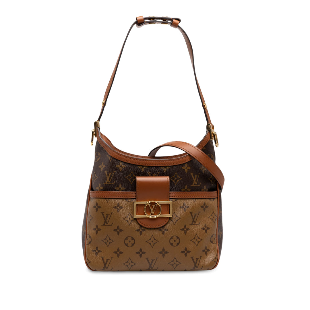 Dauphine Hobo PM Monogram Reverse Marron