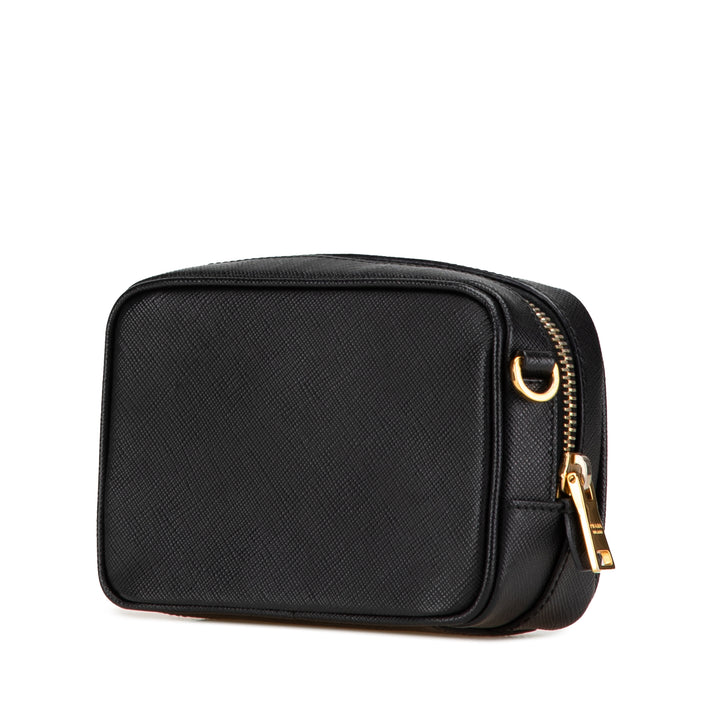 Saffiano Fiocco Bow Camera Bag Black - Gaby Paris