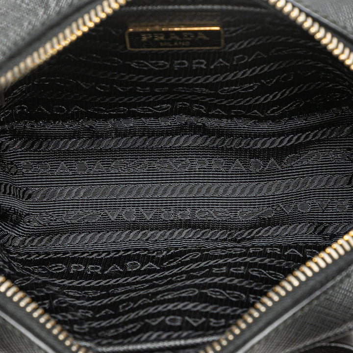 Saffiano Fiocco Bow Camera Bag Black - Gaby Paris