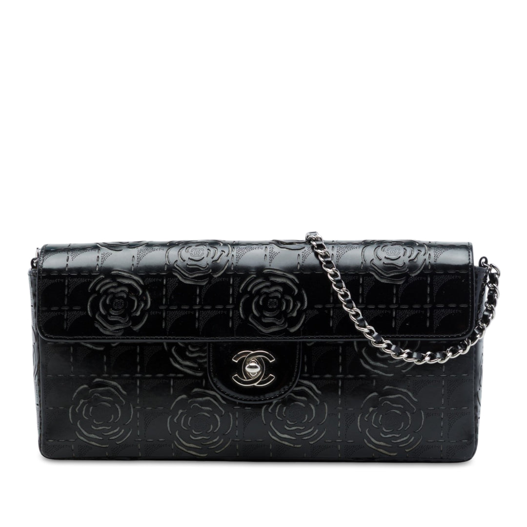 Laser Cut Camellia East West à rabat Noir