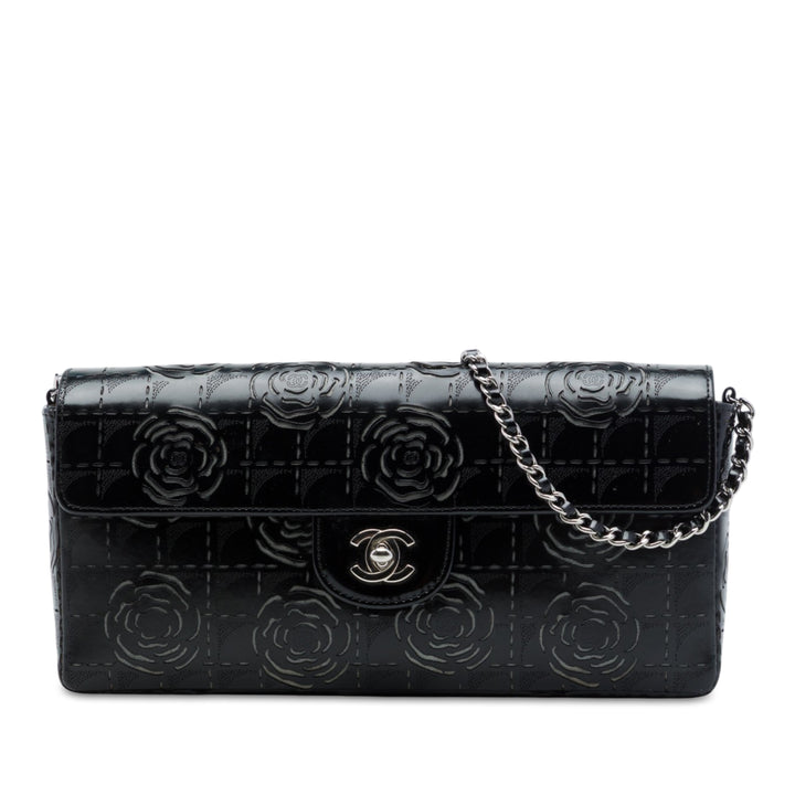 Laser Cut Camellia East West à rabat Noir