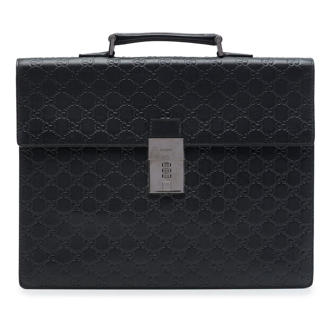 Gucci Porte-documents Guccissima Business Noir – vue principale – GABY PARIS