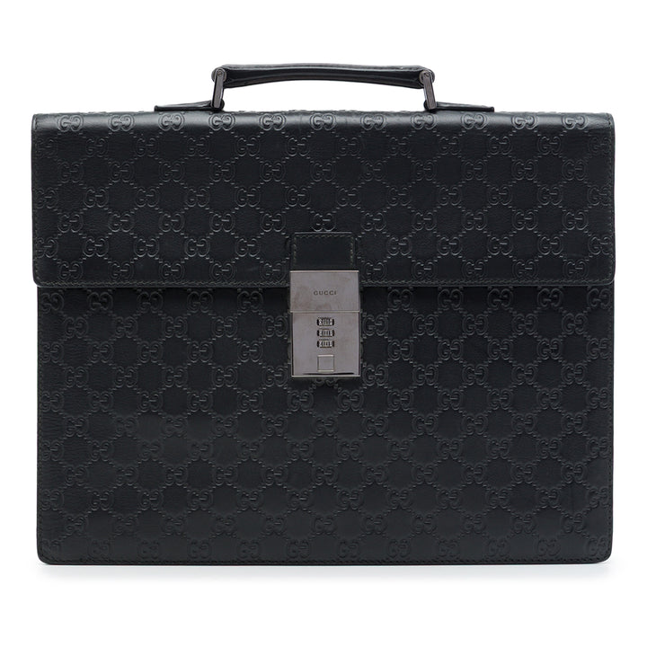 Gucci Porte-documents Guccissima Business Noir – vue principale – GABY PARIS
