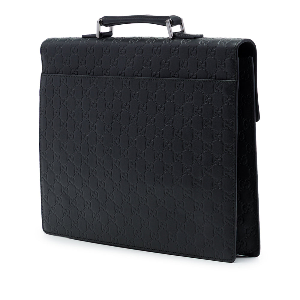 Gucci Porte-documents Guccissima Business Noir – vue 2 – GABY PARIS