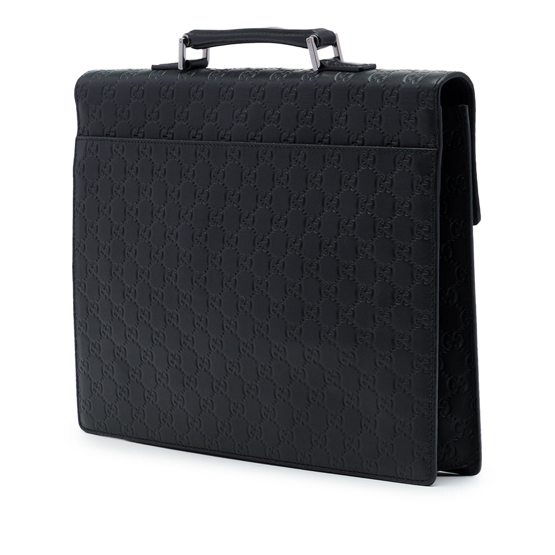 Gucci Porte-documents Guccissima Business Noir – vue 2 – GABY PARIS