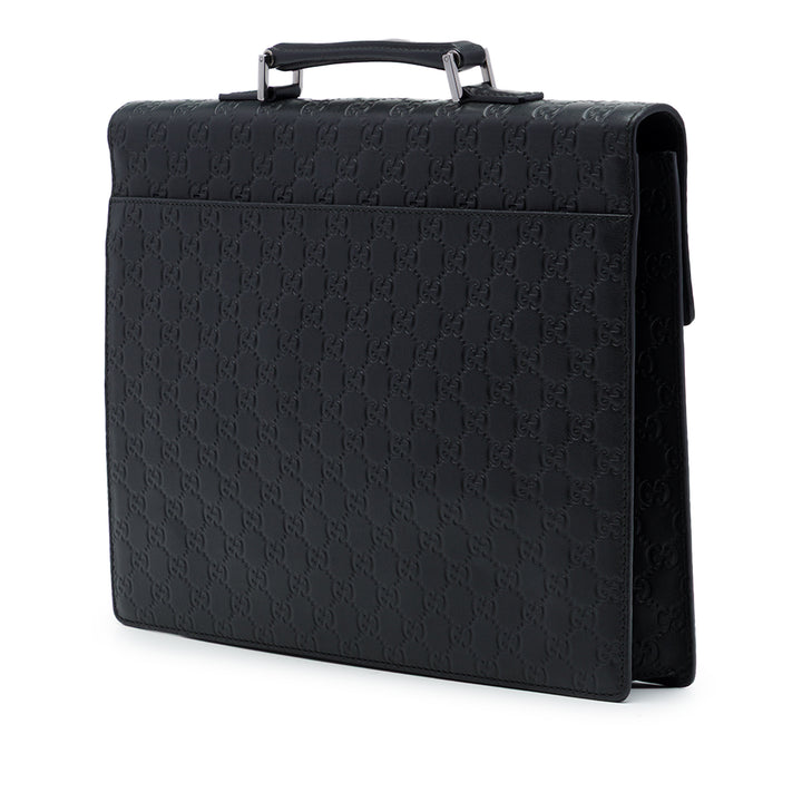 Gucci Porte-documents Guccissima Business Noir – vue 2 – GABY PARIS