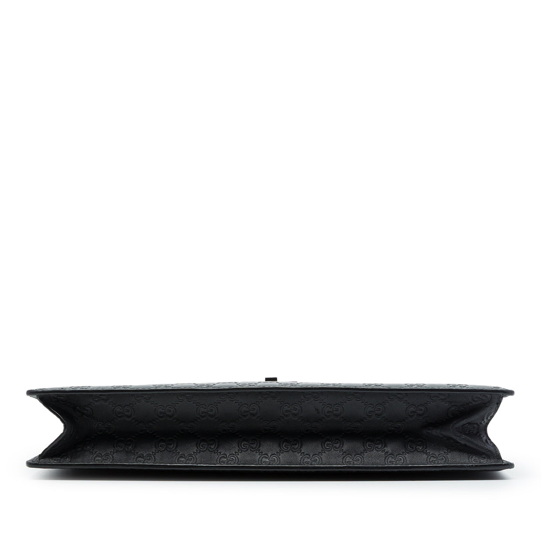 Gucci Porte-documents Guccissima Business Noir – vue 3 – GABY PARIS