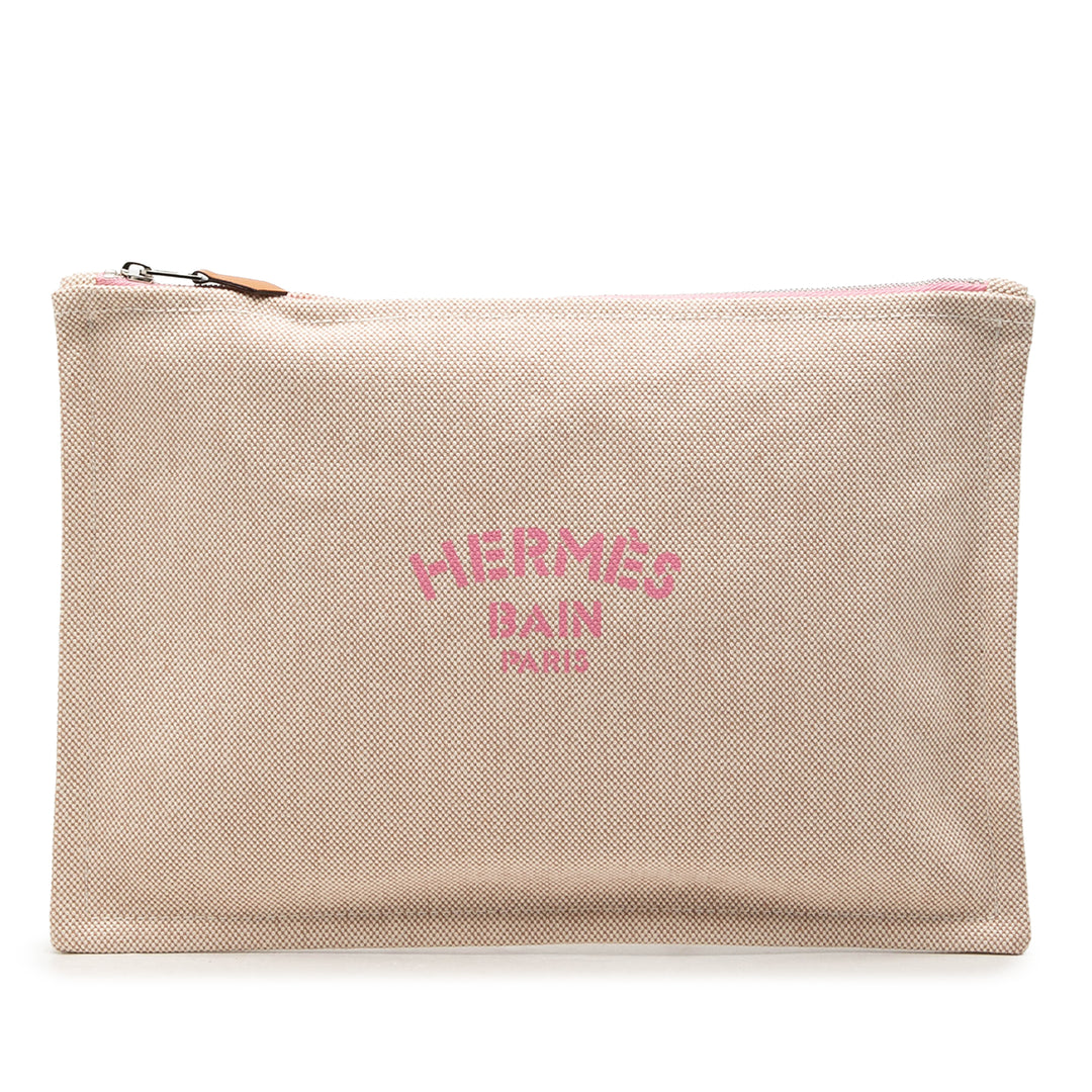 Hermès Large Toile Bain New Yachting Flat Pochette