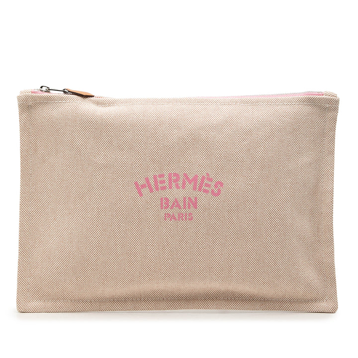 Hermès Large Toile Bain New Yachting Flat Pochette