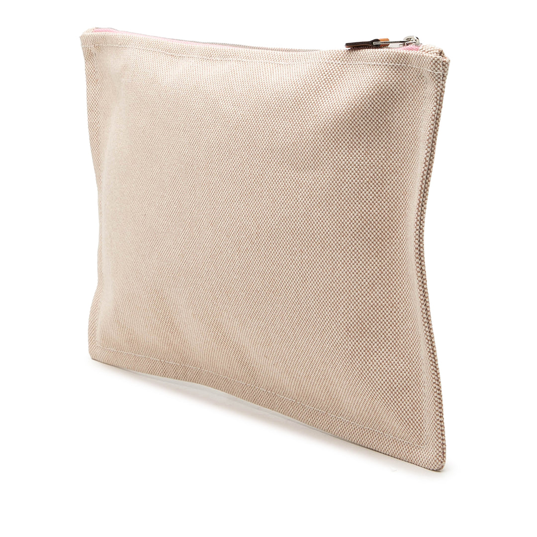 Hermès Large Toile Bain New Yachting Flat Pochette