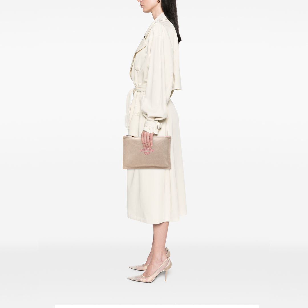 Hermès Large Toile Bain New Yachting Flat Pochette