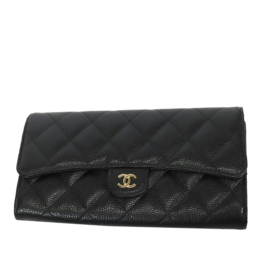 Chanel Classic Caviar à rabat Portefeuille