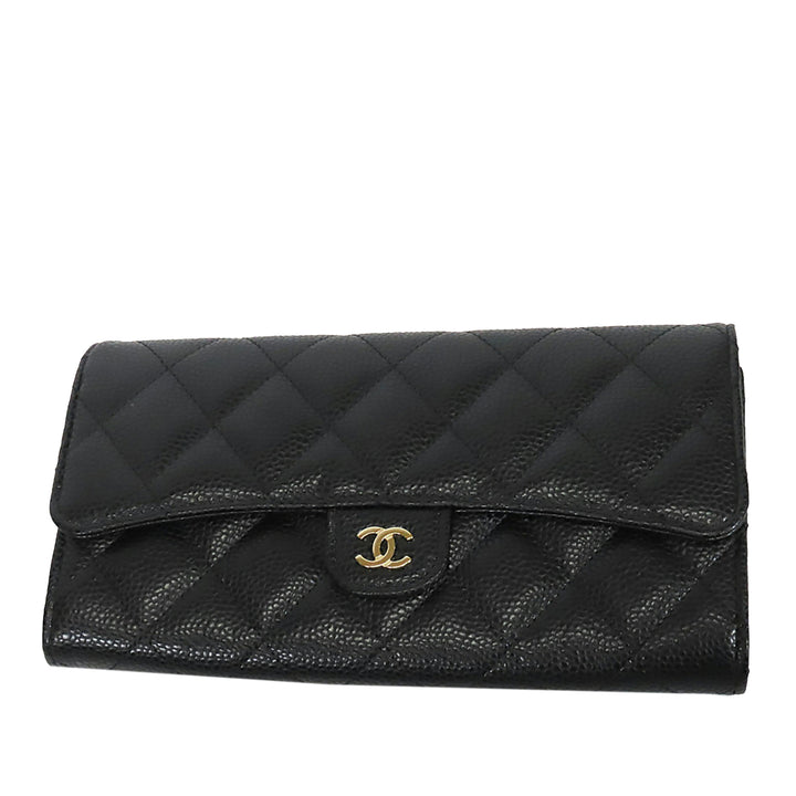 Chanel Classic Caviar à rabat Portefeuille