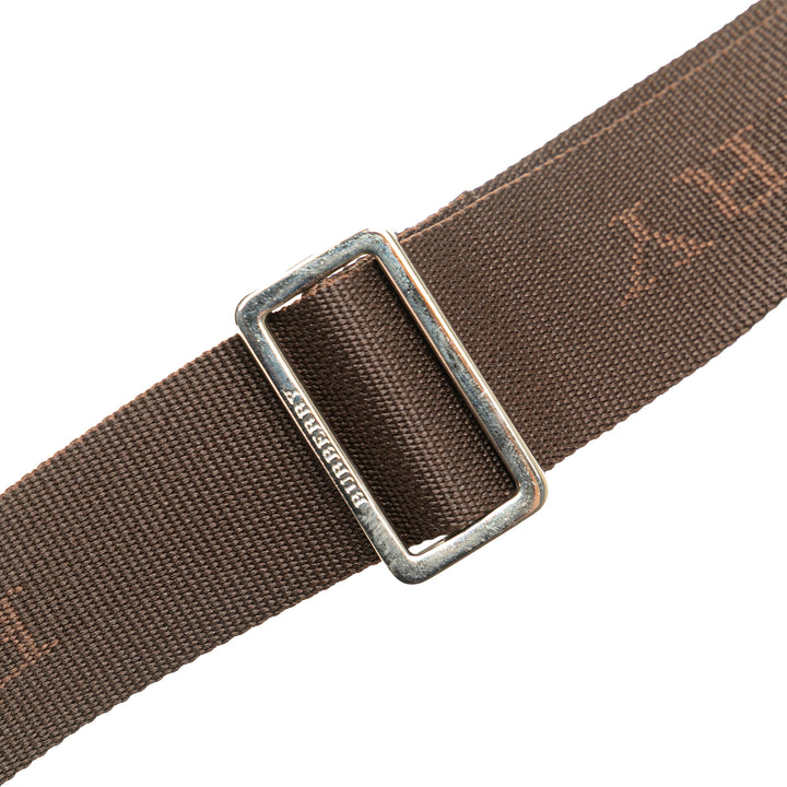 Tonal Check Coated Canvas Travel Bag Brown - Gaby Paris
