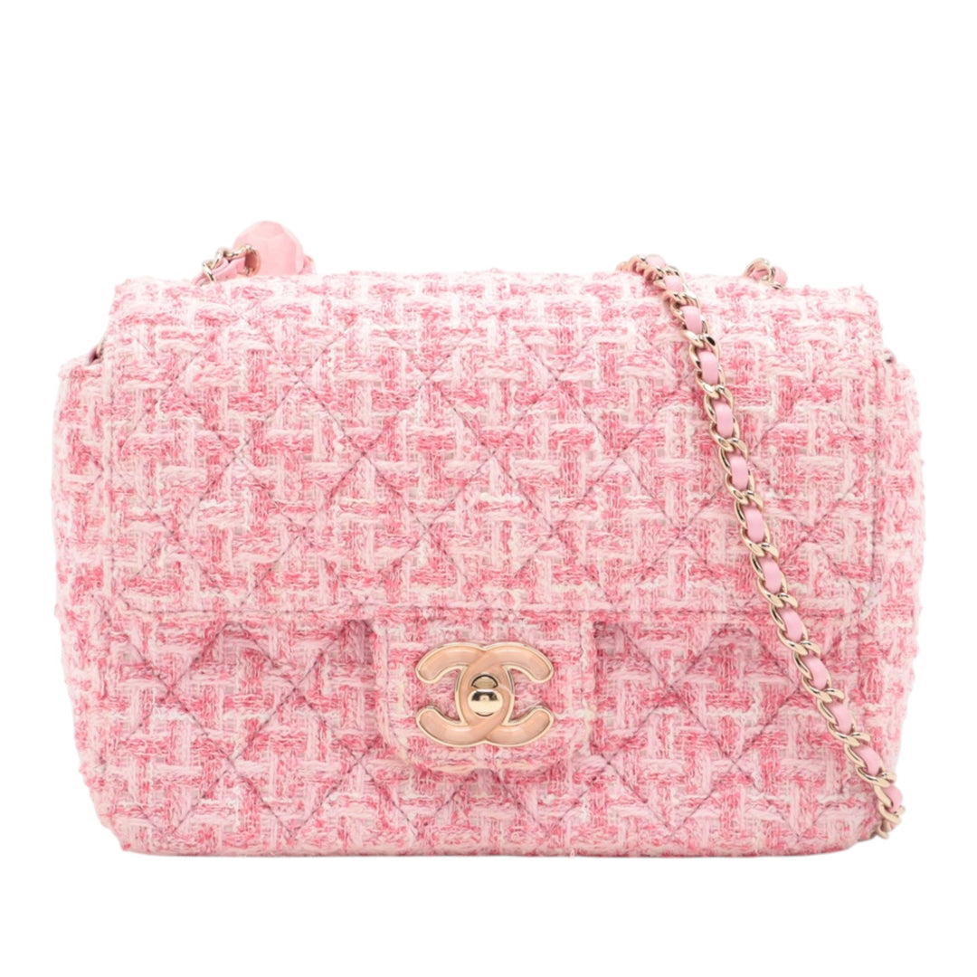 Chanel Mini Rectangular Classic Tweed Simple rabat
