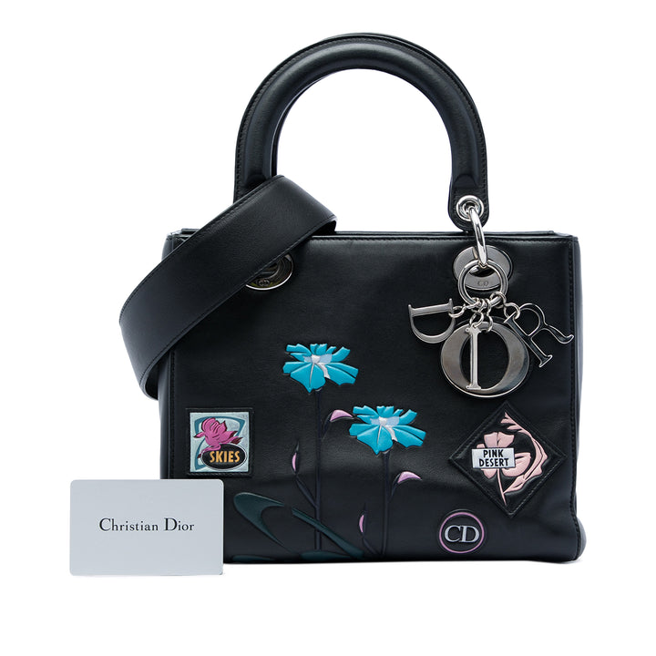 Dior Paradise Lady Dior Moyen Cuir de veau Noir – vue 6 – GABY PARIS