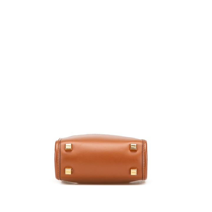 Mini Leather Sunshine Shopper Tote Brown - Gaby Paris