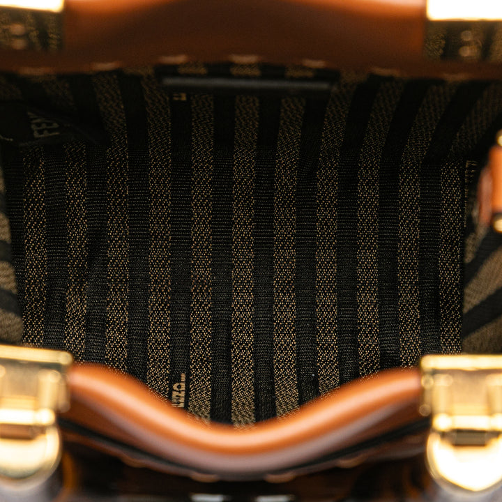 Mini Leather Sunshine Shopper Tote Brown - Gaby Paris