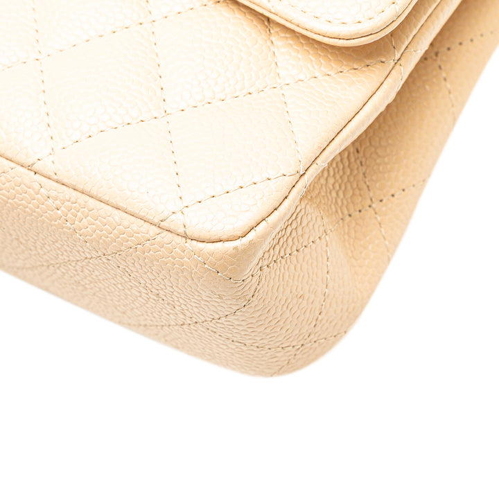 Medium Classic Caviar Double Flap Brown - Gaby Paris