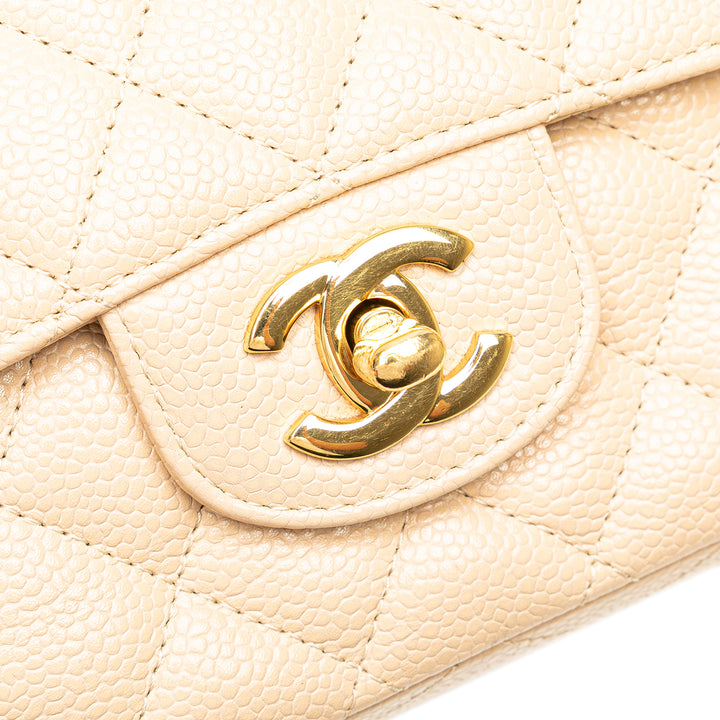 Medium Classic Caviar Double Flap Brown - Gaby Paris