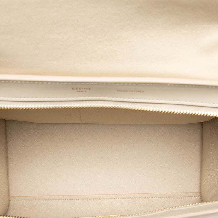 Celine Sac à main Tricolore Trapeze Petit Cuir de veau Marron – vue 4 – GABY PARIS