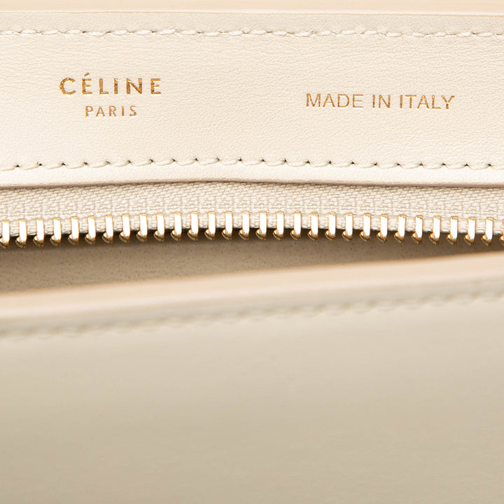 Celine Sac à main Tricolore Trapeze Petit Cuir de veau Marron – vue 5 – GABY PARIS