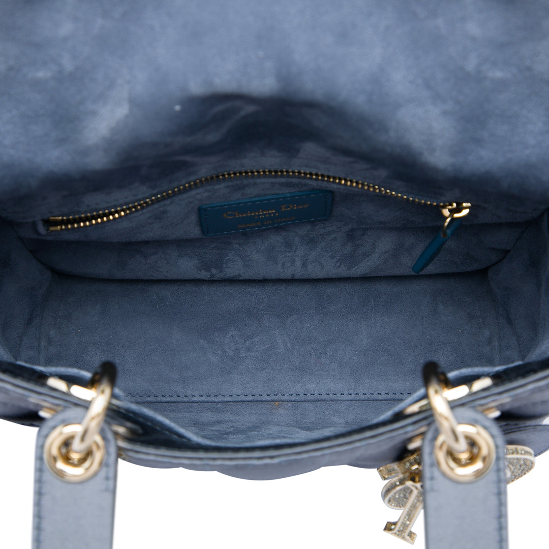 Dior Small Satin Cannage Swarovski Lady Dior