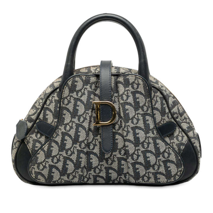 Dior Diorissimo Trotter Double Saddle Bowler Sac Mini Bleu