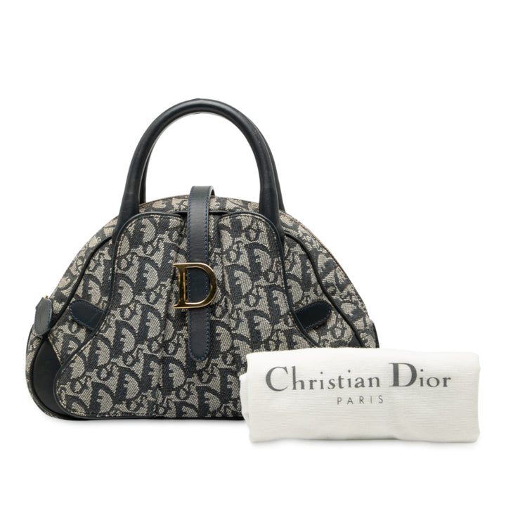 Dior Diorissimo Trotter Double Saddle Bowler Sac Mini Bleu