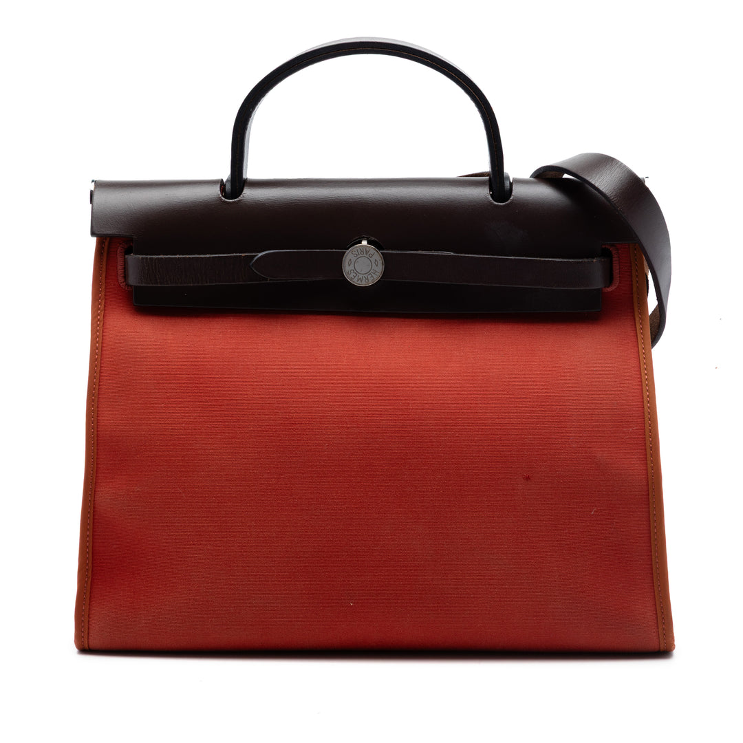 Hermès Herbag Zippé 31 Orange – vue principale – GABY PARIS