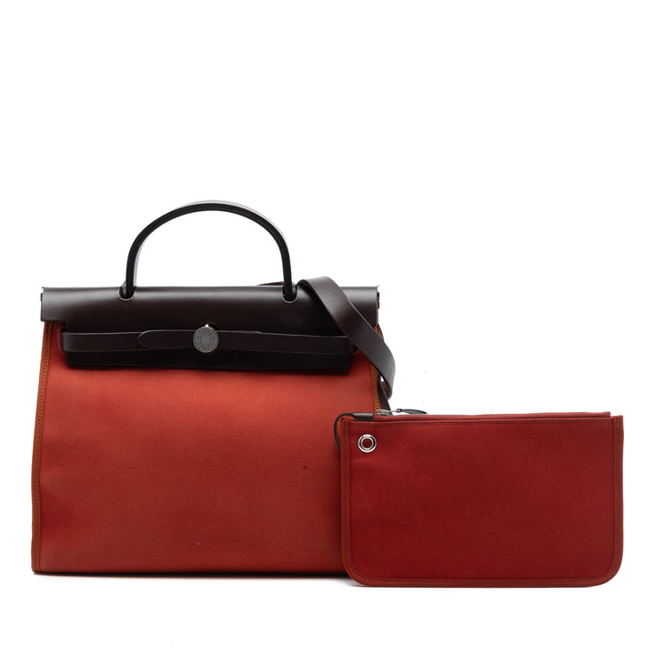 Hermès Herbag Zippé 31 Orange – vue 7 – GABY PARIS