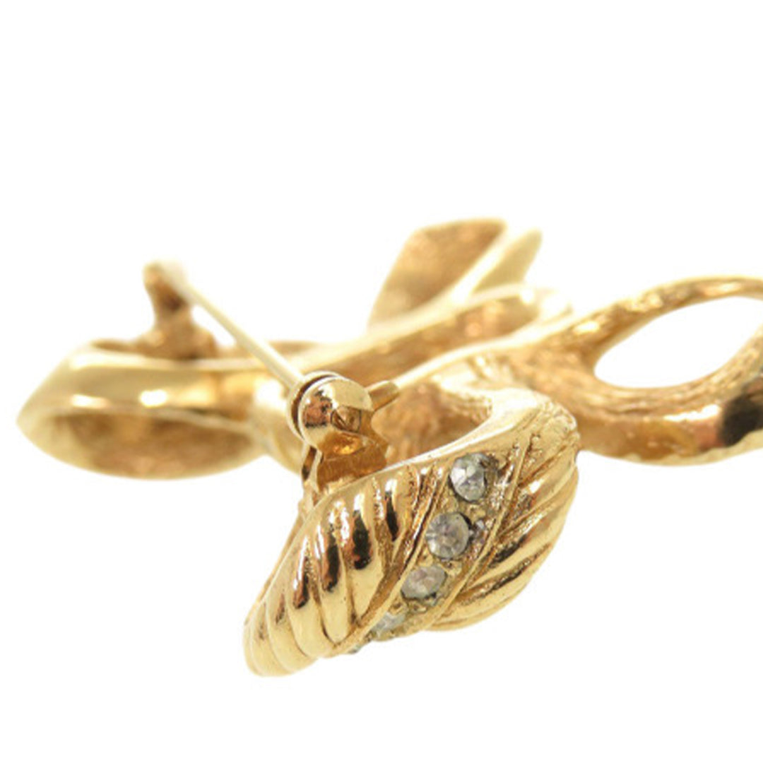 Dior plaqué Strass Bow Broche