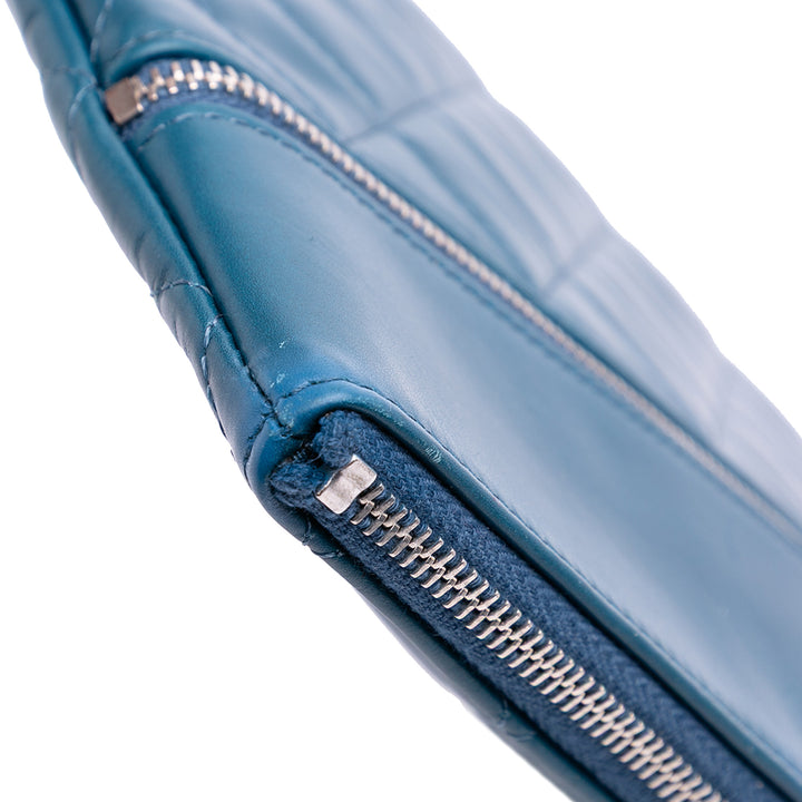 Chanel Matelassé Cuir d’agneau Multi Zip Étui Pochette
