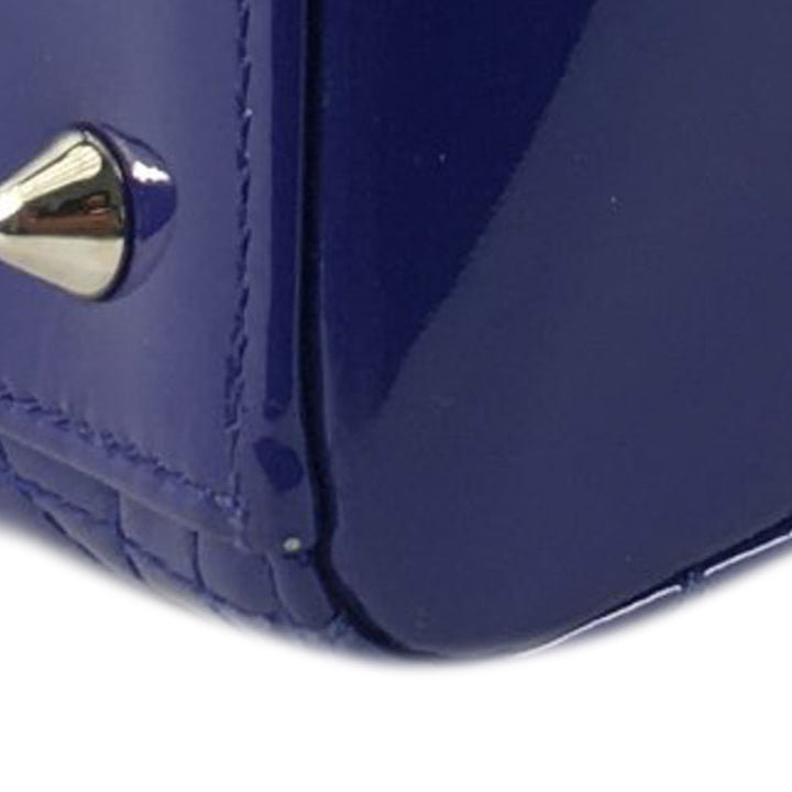 Dior Medium Patent Cannage Lady Dior Blue - GABY PARIS