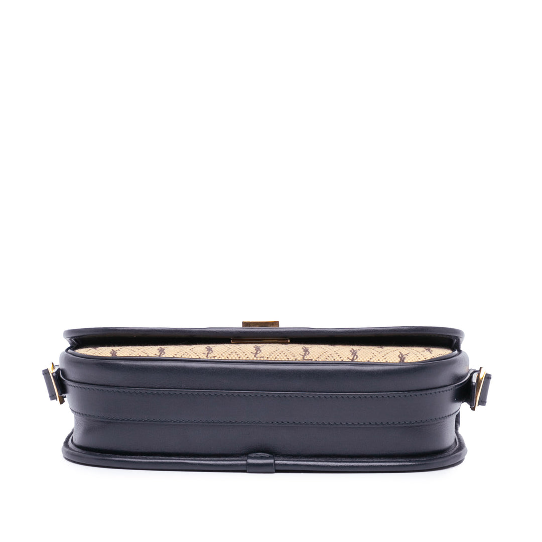 Small Canvas Monogram All Over Crossbody Brown - Gaby Paris