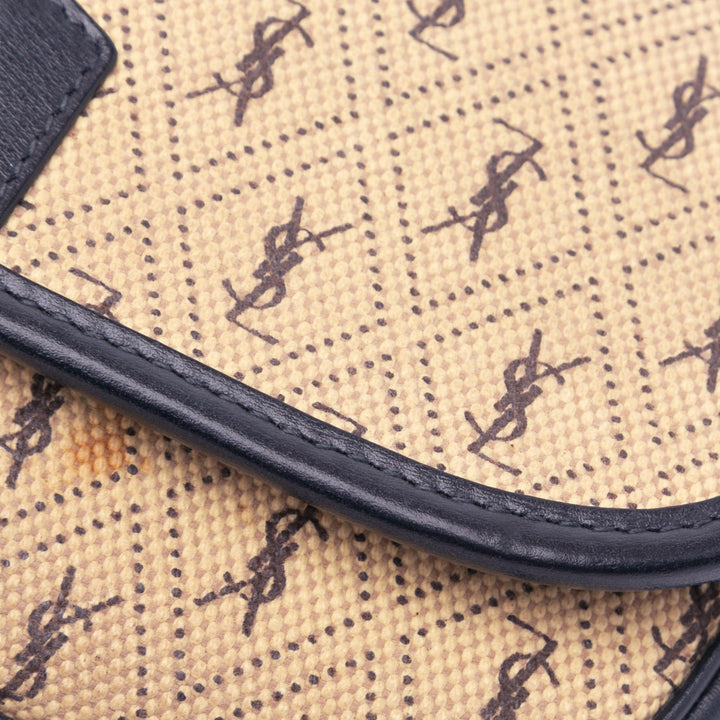 Small Canvas Monogram All Over Crossbody Brown - Gaby Paris