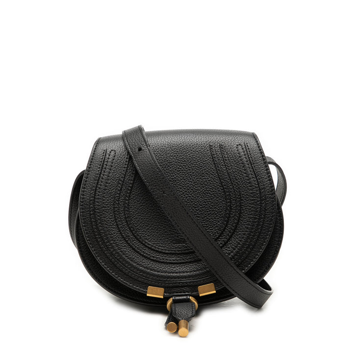 Grained Marcie Saddle Sac Petit Noir