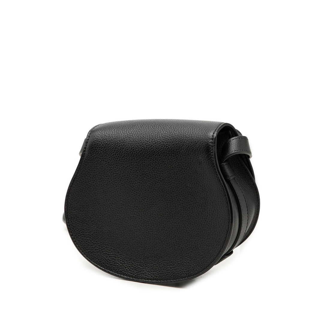 Grained Marcie Saddle Sac Petit Noir