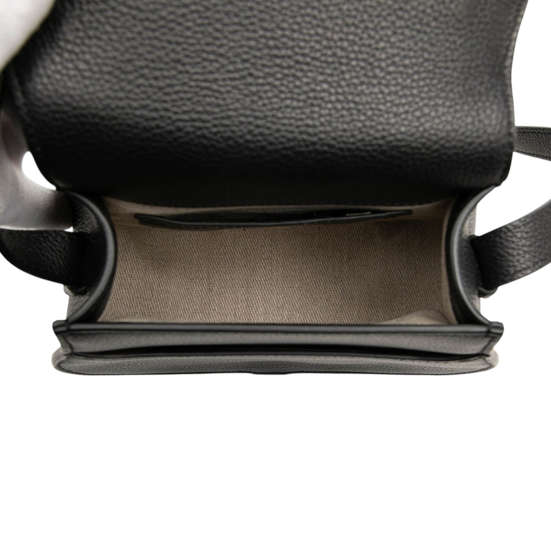 Grained Marcie Saddle Sac Petit Noir